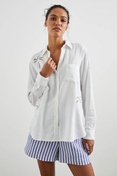 Charli - White Palm Tree Eyelet