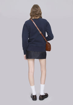 The Shrunken Paris Crewneck - Dark Navy