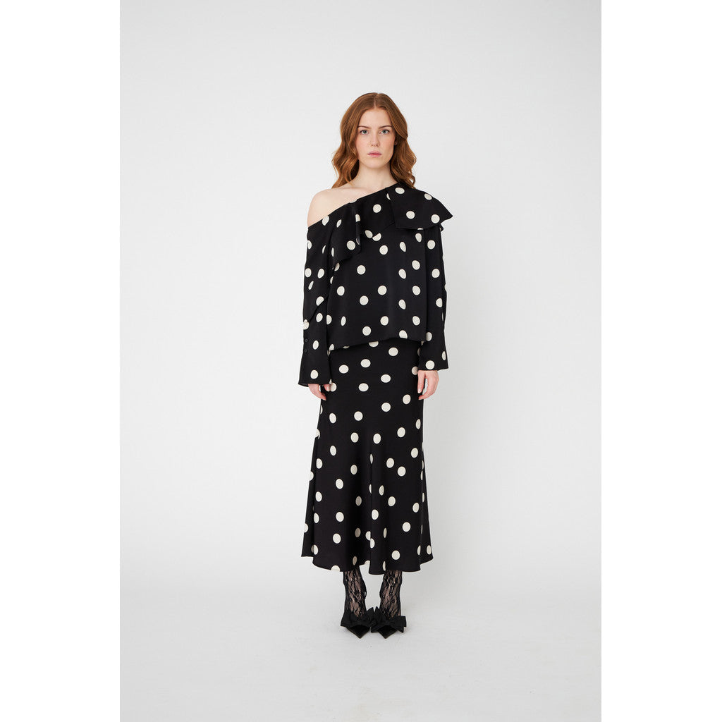 Maiden Skirt - Black White Dot
