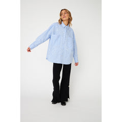 Ellie Shirt - Blue Sequin Stripe