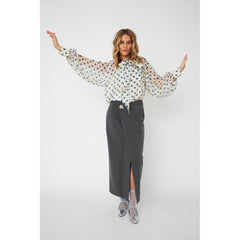 Jackie Blouse - Navy Dots