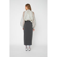 Jackie Blouse - Navy Dots