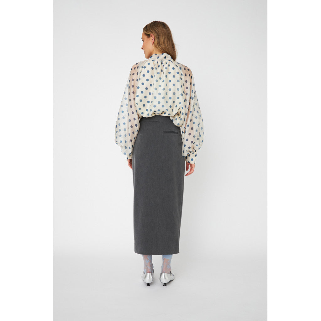 Jackie Blouse - Navy Dots