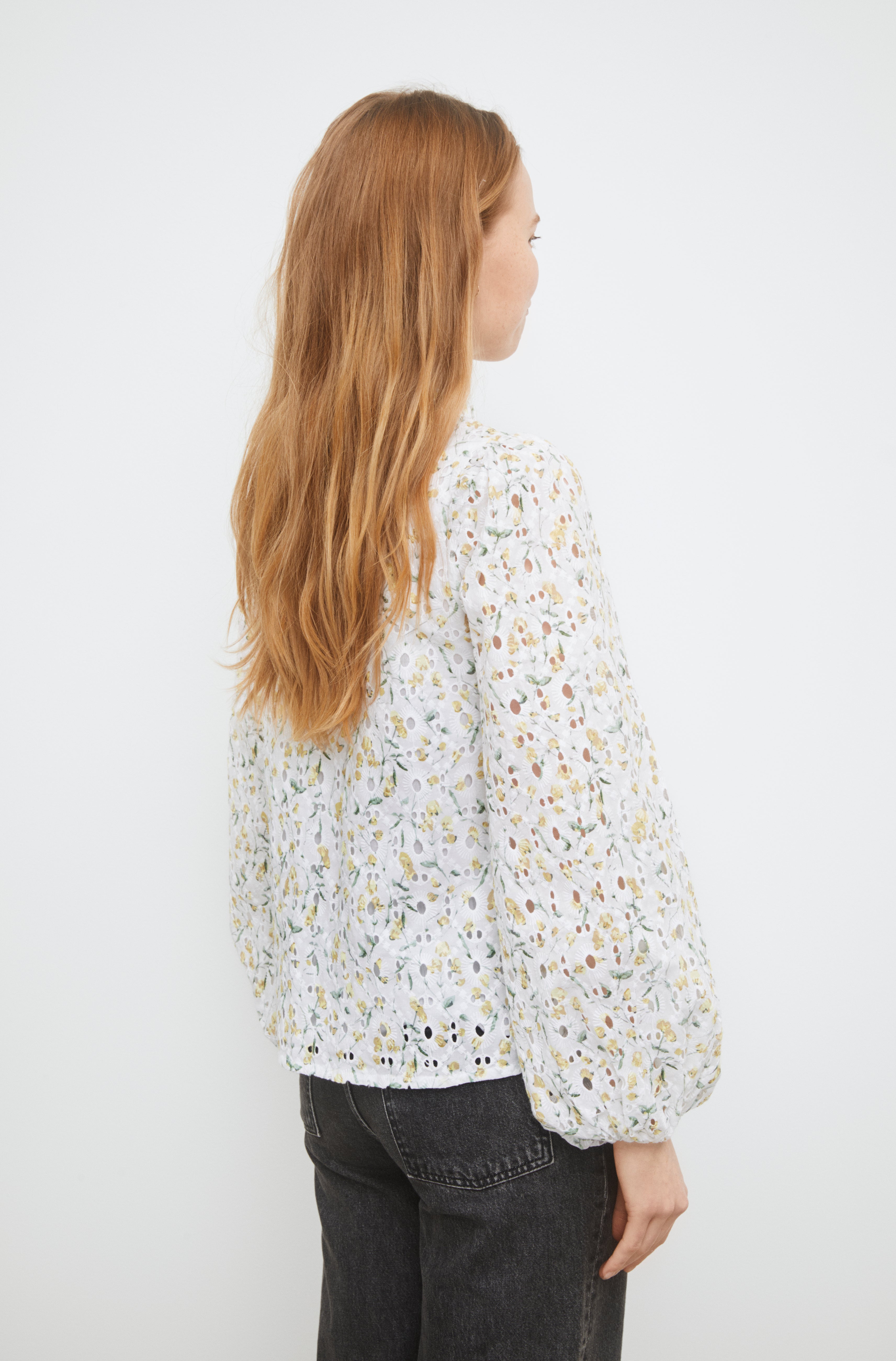 Karro Blouse - Yellow Branch Print