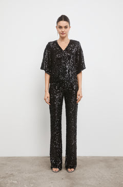 Dali Sequin Trouser - Black