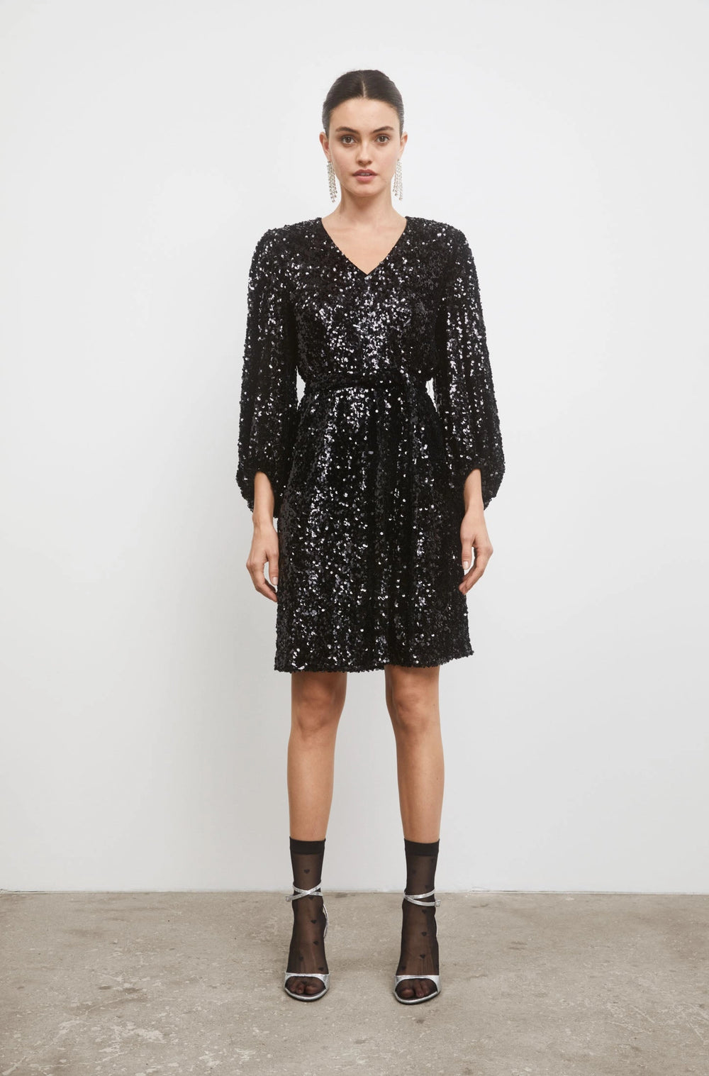 Bianca Sequin Dress - Black