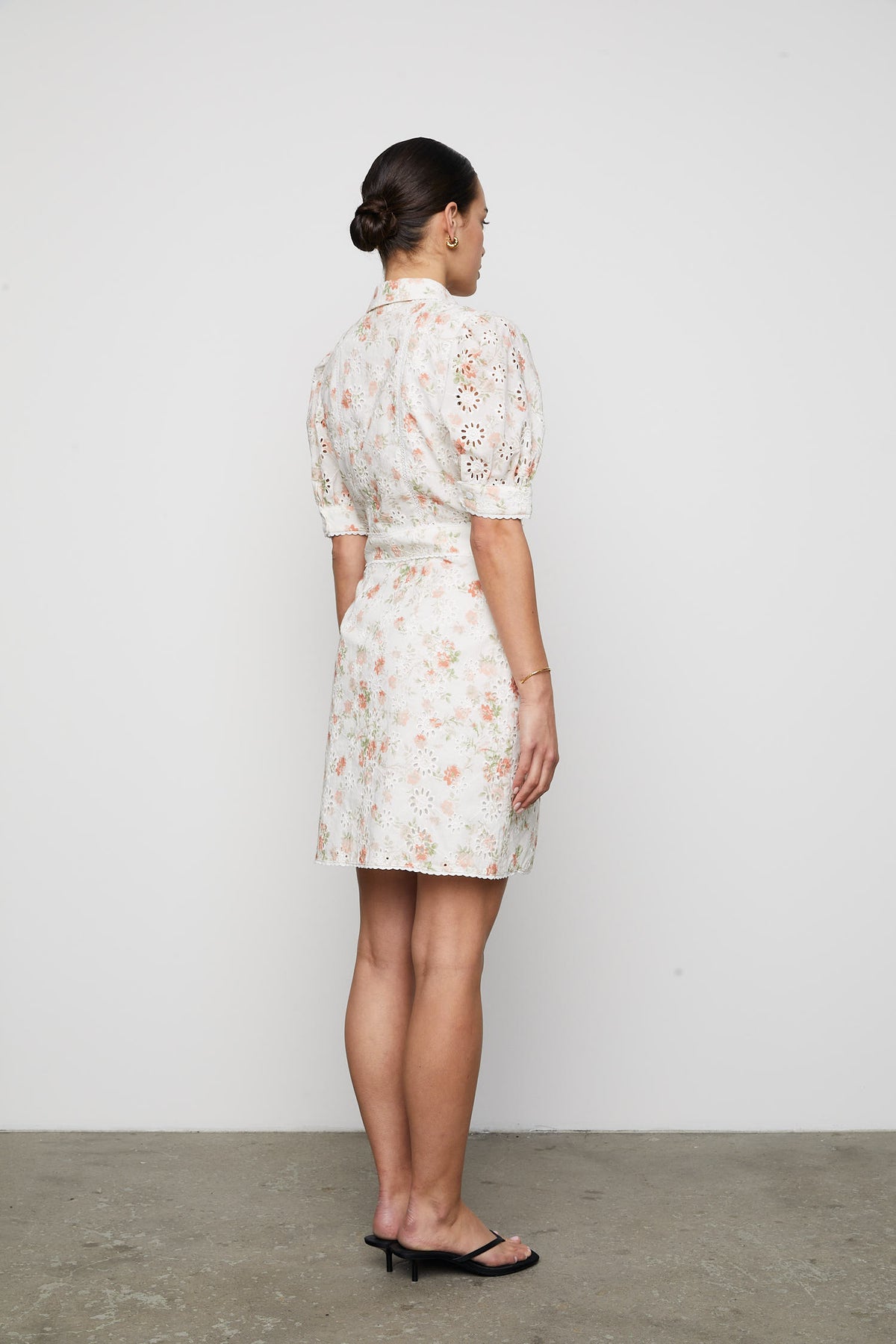 Juno Dress - White Rose Print