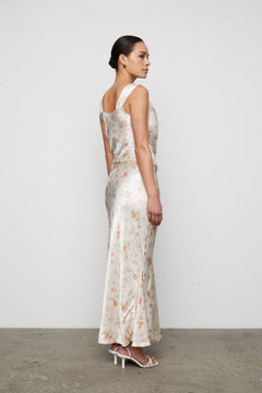 Sirina Top - Peachy Rose Print