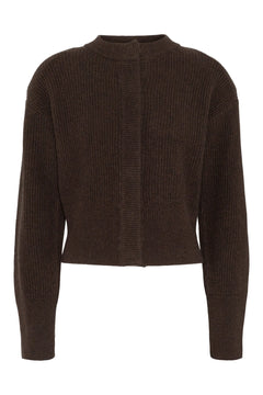 Campbell Cardigan Merino - Dark Brown