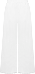 Cara Cotton Poplin Pant - White