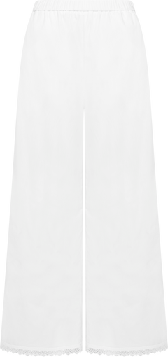 Cara Cotton Poplin Pant - White
