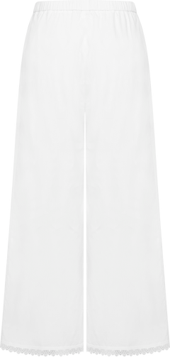 Cara Cotton Poplin Pant - White