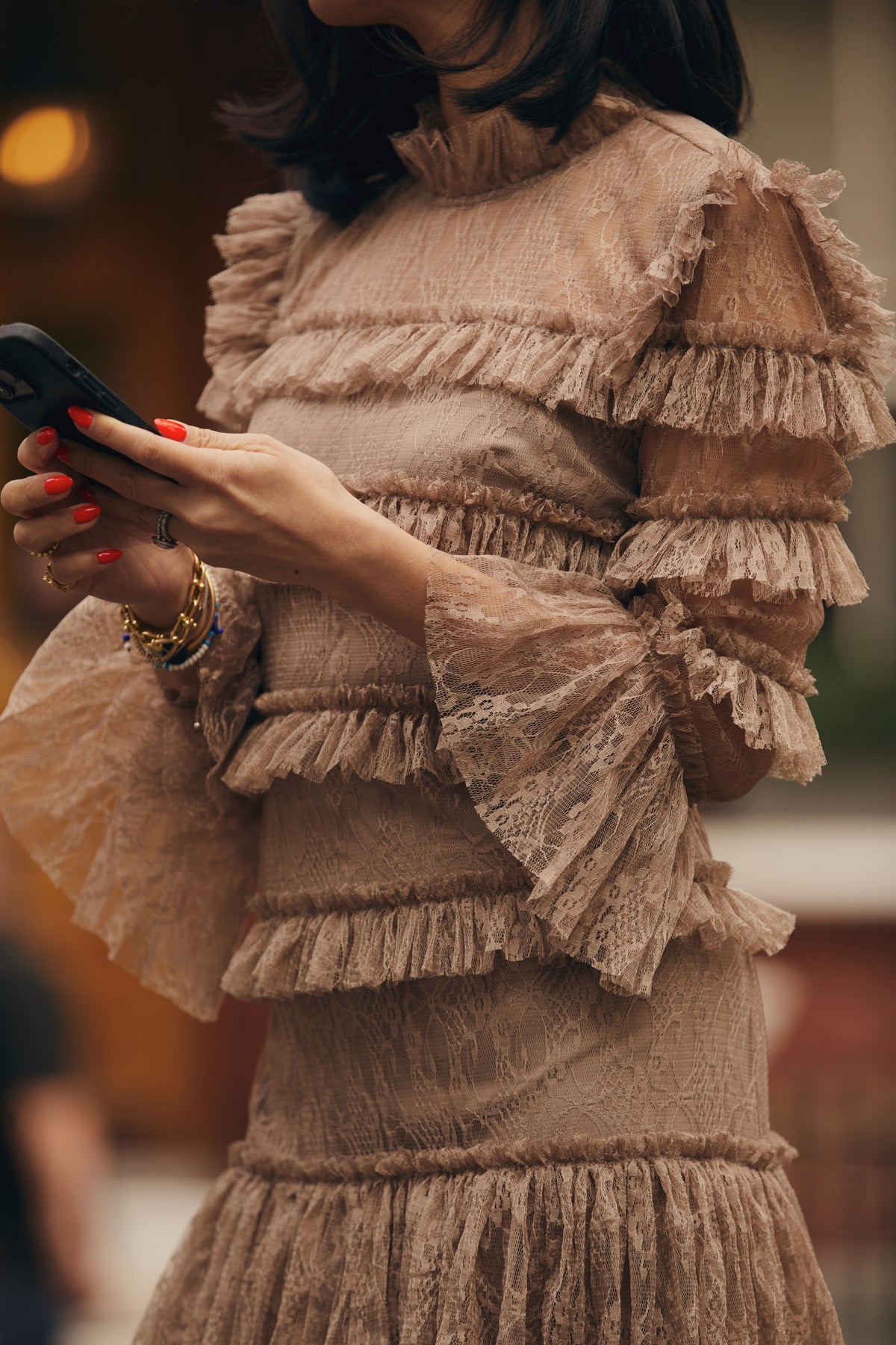 by malina carmine maxi dress - Kjoler - Long Sleeve Lace - Greige Shoes 10 Cream Catalina Roll Neck Size AU 8 / Shoe Size:8.5 (42 EU)