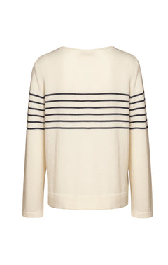 Carrie Sweater - Ecru/Marine