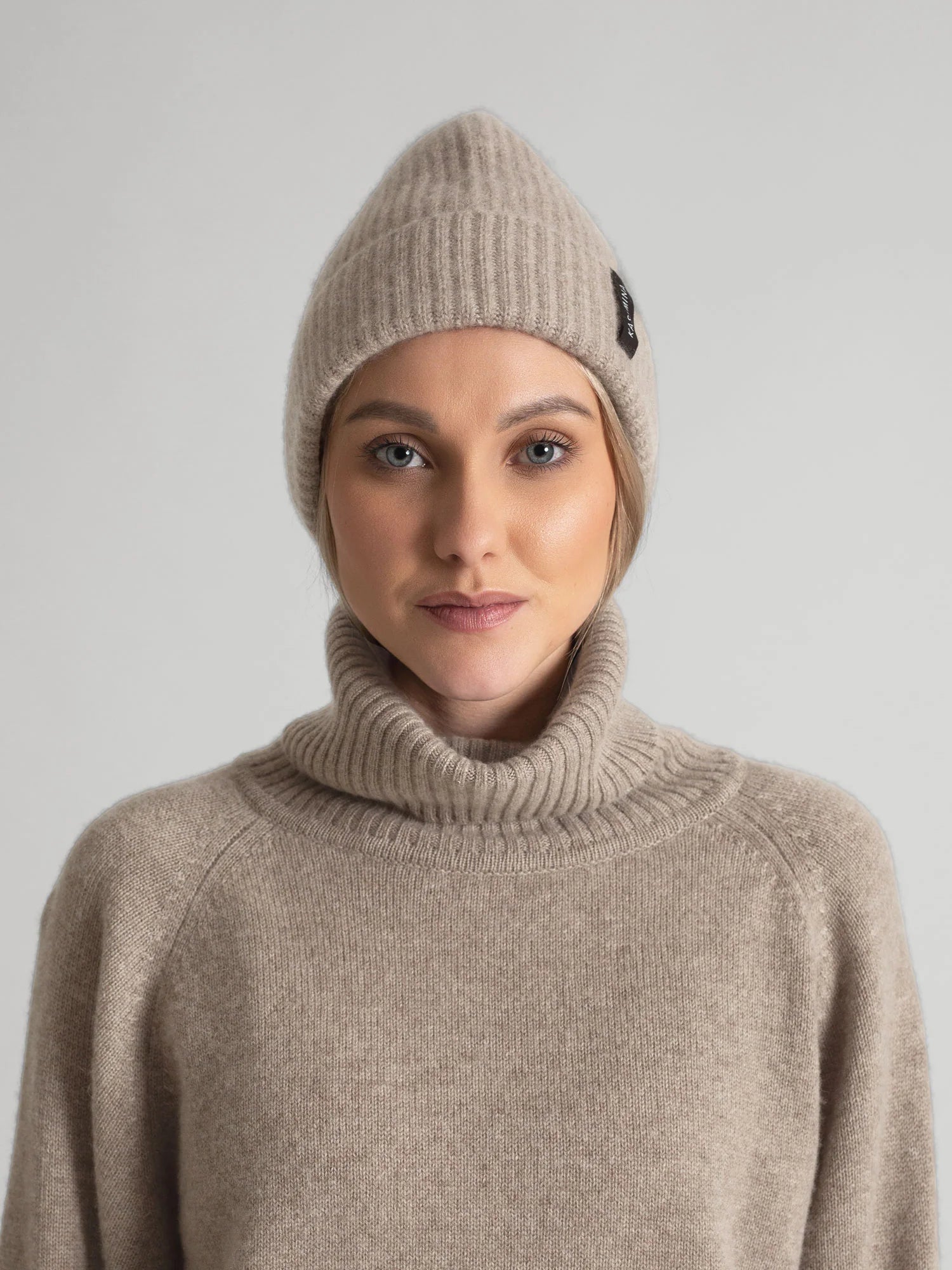 Cashmere Beanie "Elli" - Toast
