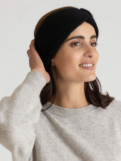 Cashmere Headband "Freya" - Black