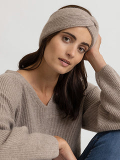 Cashmere Headband "Freya" - Toast
