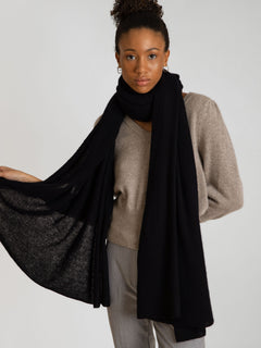 Cashmere Scarf  "Flow" - Black