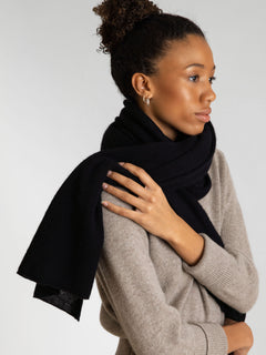 Cashmere Scarf  "Flow" - Black