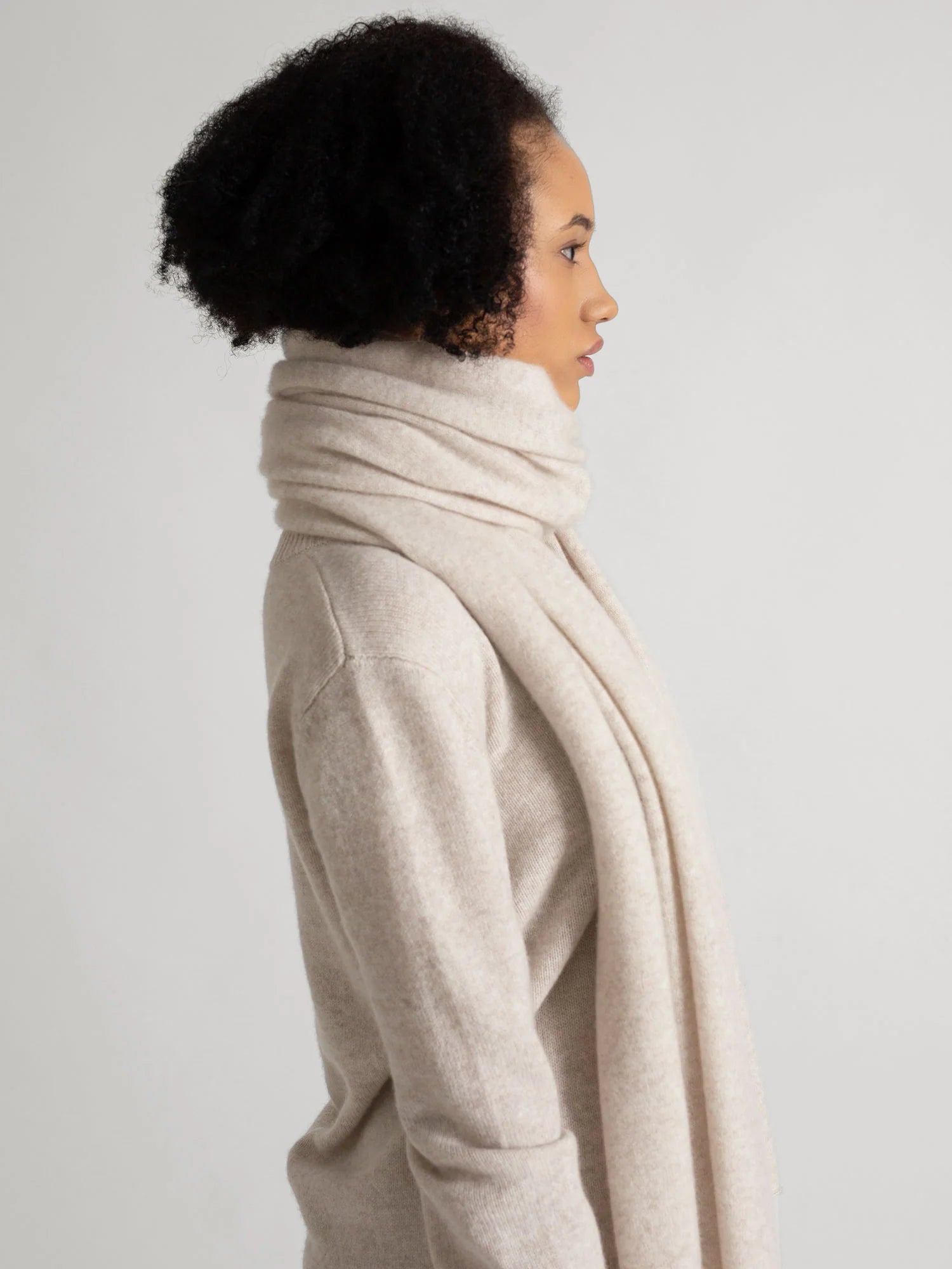 Cashmere Scarf "Signature" - Beige