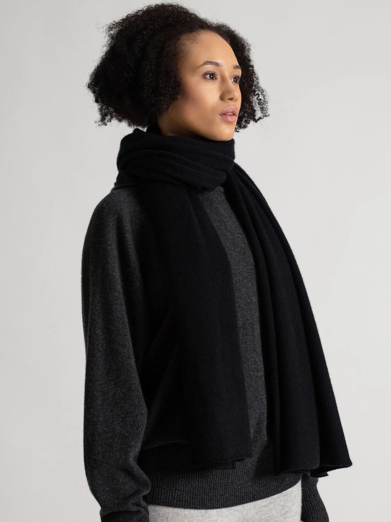 Cashmere Scarf "Signature" - Black