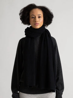 Cashmere Scarf "Signature" - Black