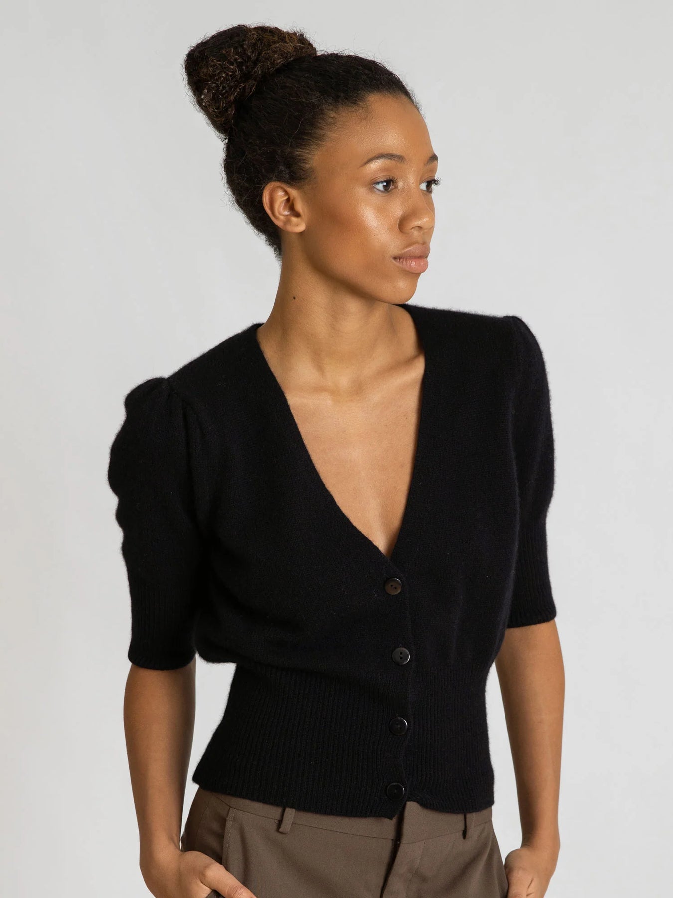Cashmere Cardigan "Grace" - Black