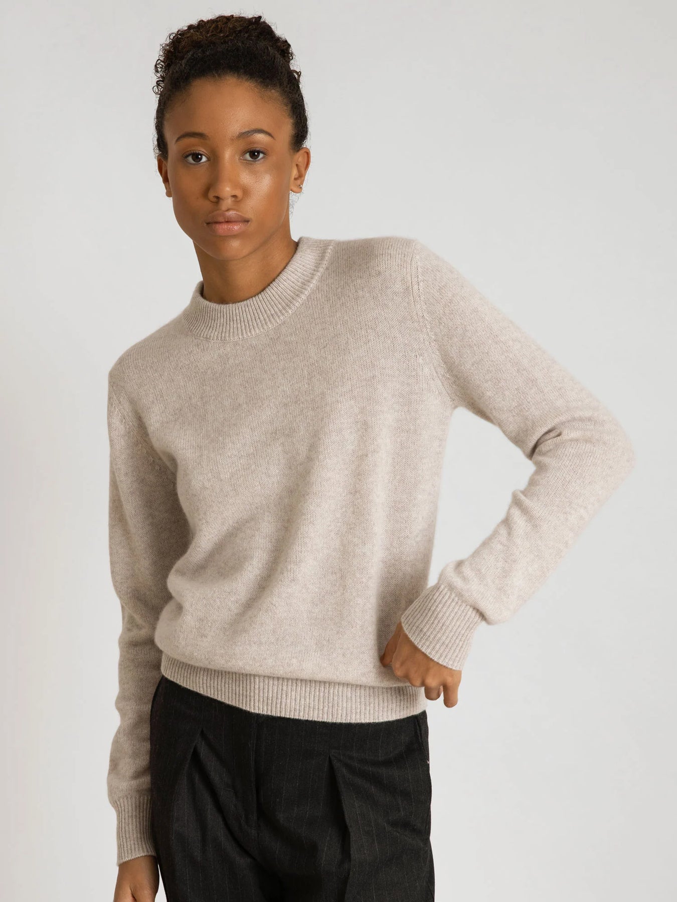 Cashmere Sweater "Sofia Long" - Beige
