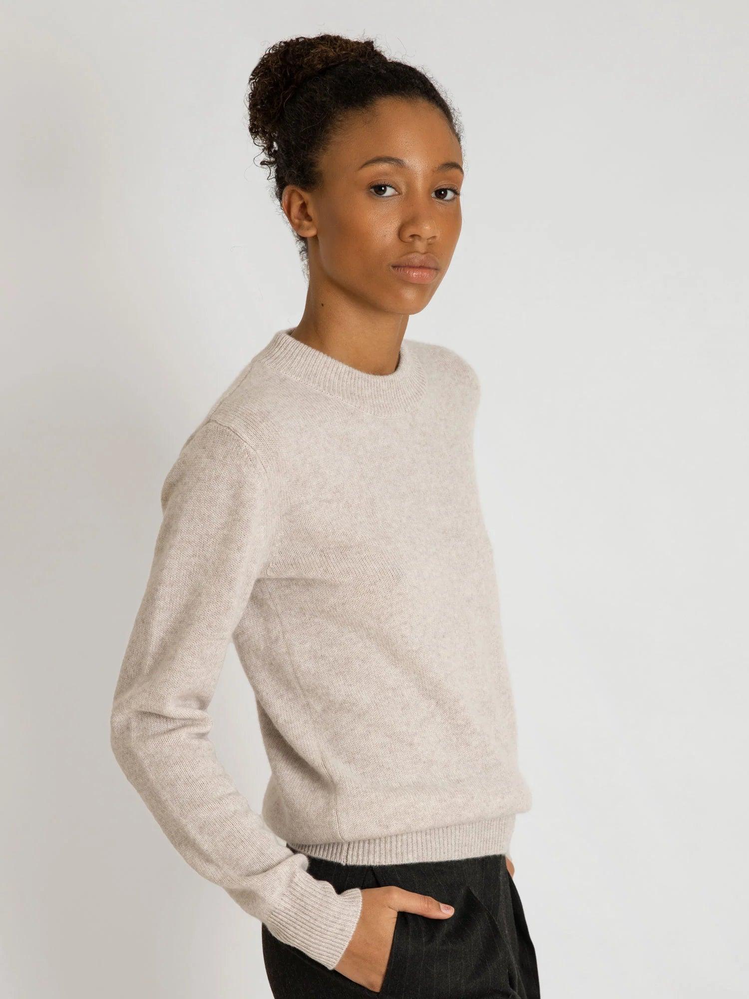 Cashmere Sweater "Sofia Long" - Beige