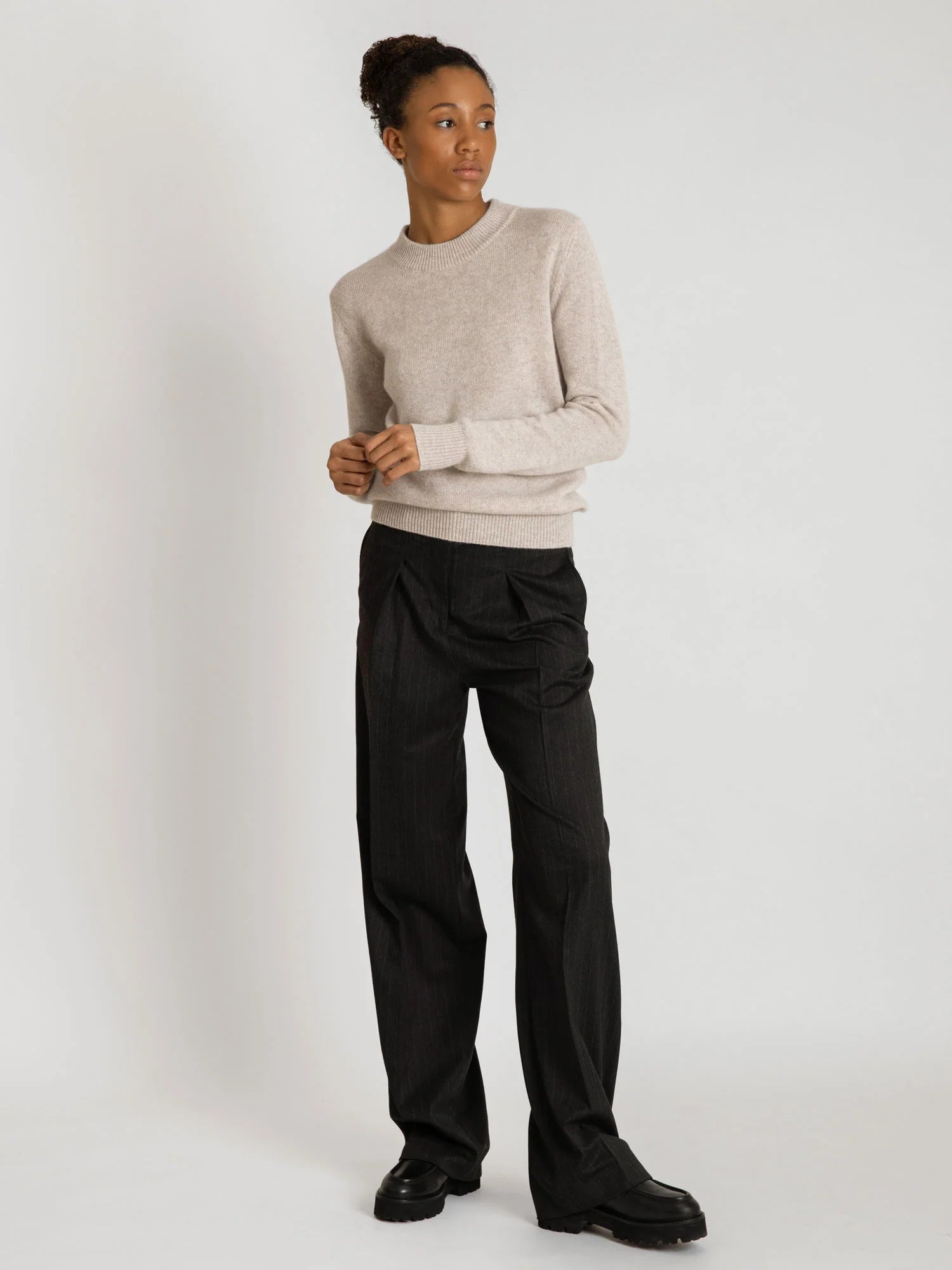 Cashmere Sweater "Sofia Long" - Beige