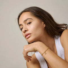 Organic Heart Charm - Gold