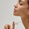 Organic Heart Charm - Gold