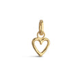 Organic Heart Charm - Gold