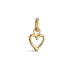 Organic Heart Charm - Gold