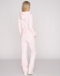Del Ray Classic Velour Pant Pocket - Cherry Blossom
