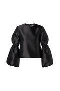 Cia Double Pouf Sleeve Blouse - Black