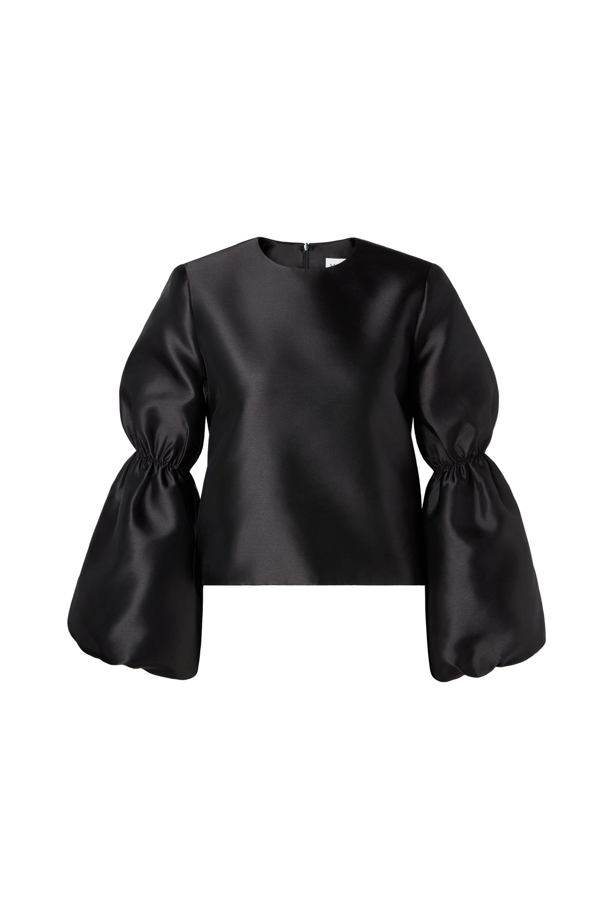 Cia Double Pouf Sleeve Blouse - Black