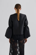 Cia Double Pouf Sleeve Blouse - Black