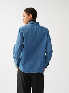 Liv Denim Shirt - Washed Mid Blue