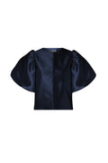 Cleo Puff Sleeve Blouse - Dark Blue