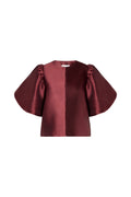 Cleo Puff Sleeve Blouse - Wine