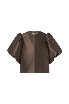 Cleo Puff Sleeve Blouse - Chocolate