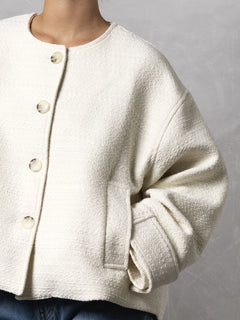 Coco Tweed Jacket - Creme