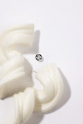 Cocoon Earrings - White