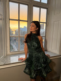 Idun Sparkle Dress - Green