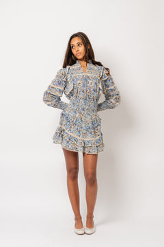 Vilde Voile Skirt - Blue Fleur