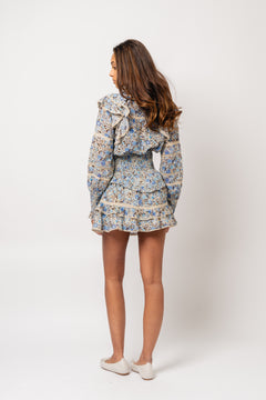 Vilde Voile Skirt - Blue Fleur