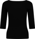 Corine Crop Sleeve Top - Black