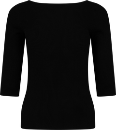 Corine Crop Sleeve Top - Black