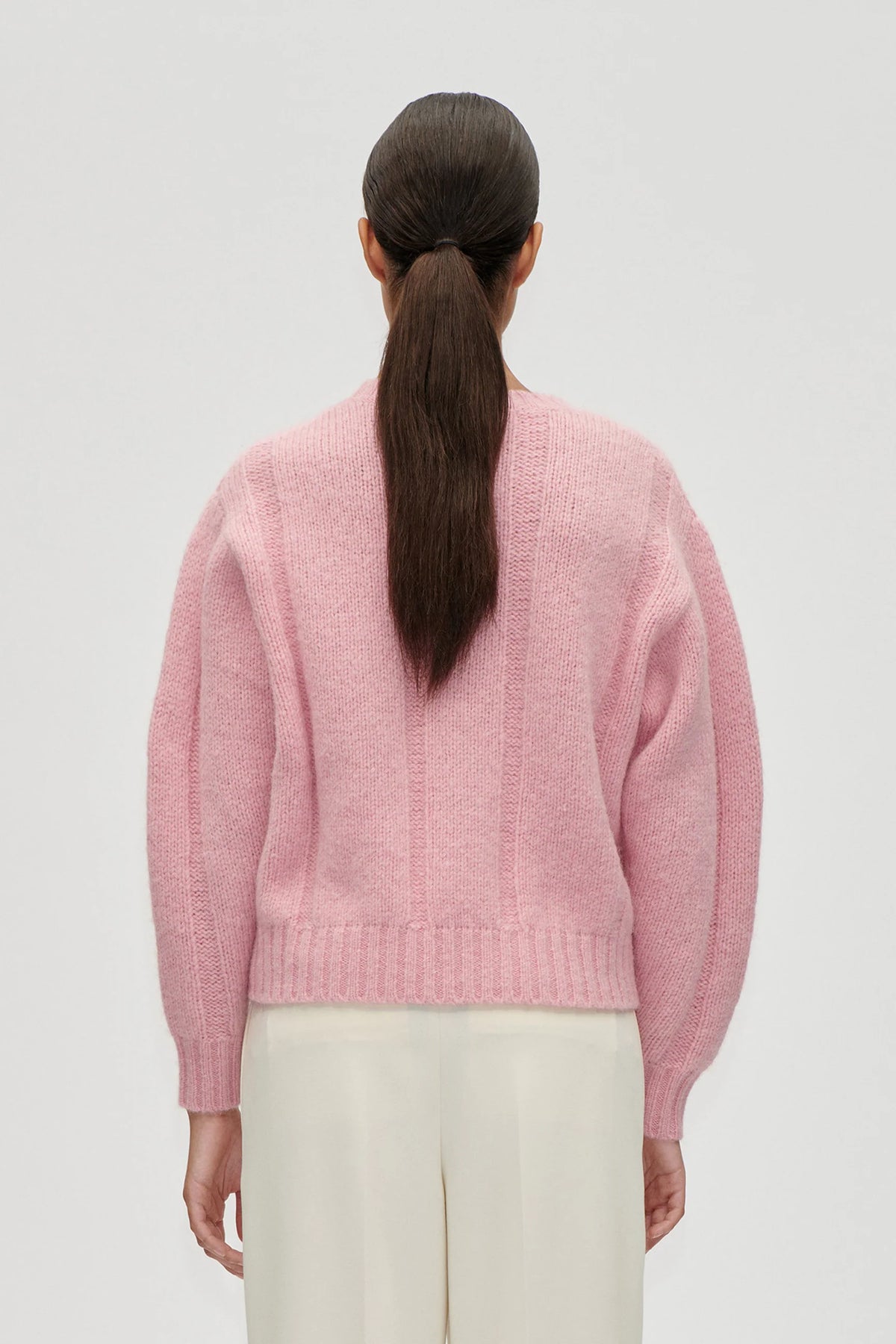 Crewneck Motif Sweater - Light Pink